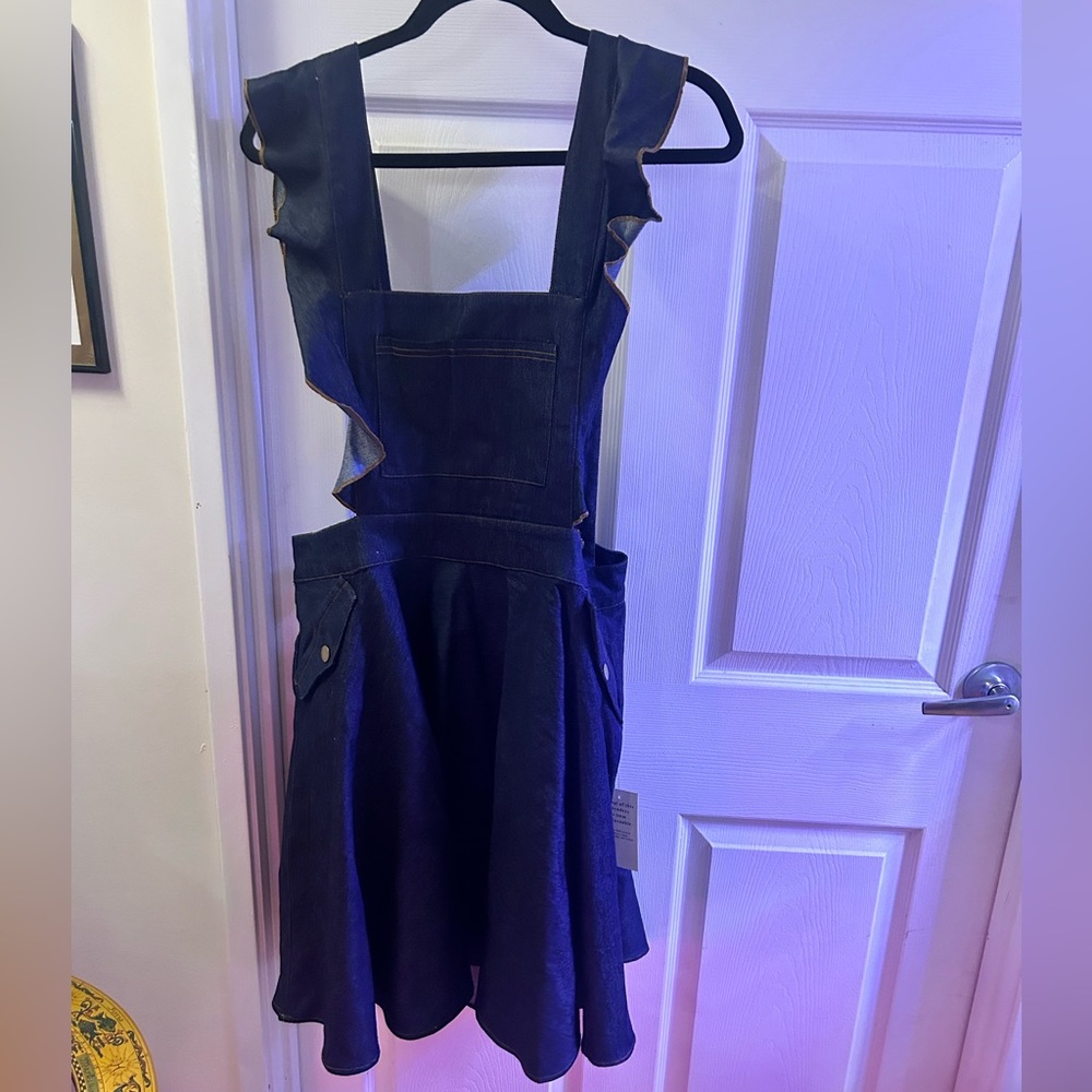 NWT Denim Pinafore Dress